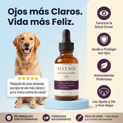 SELENIX Apoyo Visual Para Perros — Ojos más claros, vida más feliz